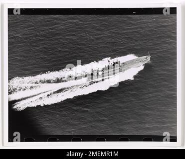 Photograph of Cuban Patrol Boat Off Anguilla Island. Communist Cuban Naval PT boat off Anguilla Island. Stock Photo