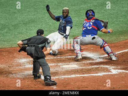 August 13 2021: Texas catcher Jose Trevino (23) in action during