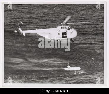 A Coast Guard helicopter rescues sailors from the vessel Hattie D ...