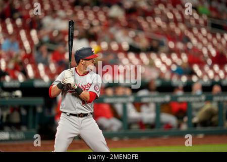 Washington Nationals' Yan Gomes bats during the first inning of a baseball  game against the Pittsburgh Pirates, Tuesday, June 15, 2021, in Washington.  (AP Photo/Nick Wass Stock Photo - Alamy