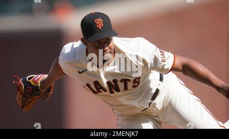 This is a 2021 photo of Wandy Peralta of the San Francisco Giants baseball  team. This image reflects the San Francisco Giants active roster as of  Tuesday, Feb. 23, 2021 when this