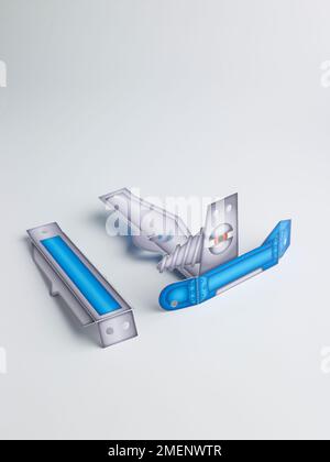 Parts for battery powered space vehicle Stock Photo