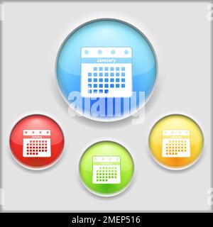 Abstract icon of a calendar, vector eps10 illustration Stock Vector