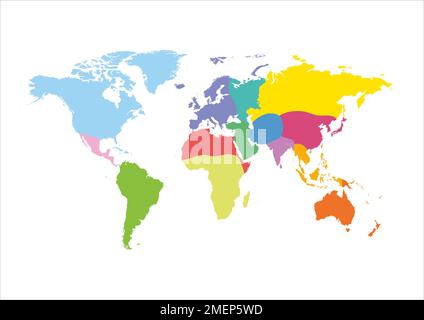 Geopolitical units of the world Stock Photo