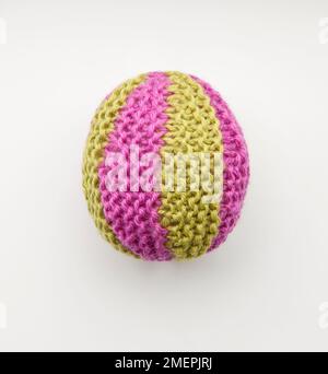 Knitted wool ball Stock Photo