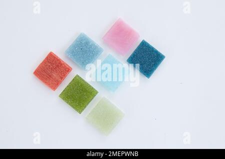 Vitreous glass pieces, close-up Stock Photo