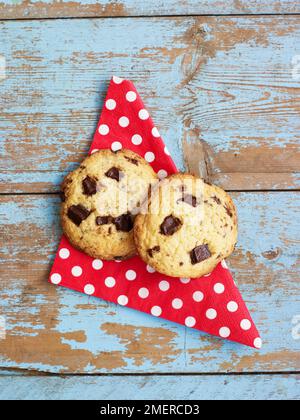 Chocolate chip cookies or biscuits Stock Photo