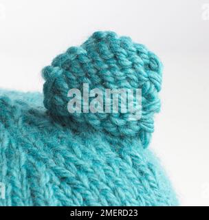 Knitted hat with ears Stock Photo