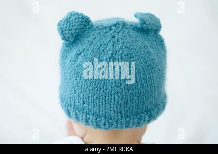Knitted ear beanie hat Stock Photo
