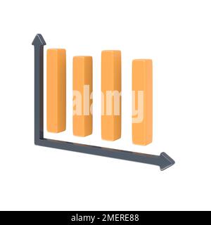diagram graph simple cartoon 3d rendering Stock Photo