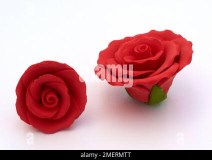 Begonia cake decorations, edible Stock Photo