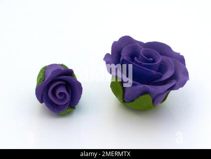 Begonia cake decorations, edible Stock Photo