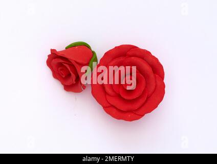 Begonia cake decorations, edible Stock Photo