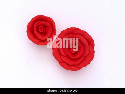 Begonia cake decorations, edible Stock Photo