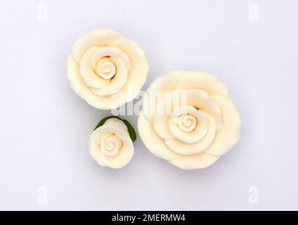 Begonia cake decorations, edible Stock Photo