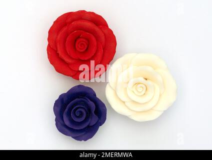 Begonia cake decorations, edible Stock Photo