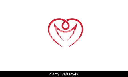Creative Heart Human Body Logo Vector Symbol Icon Illustration Stock Vector