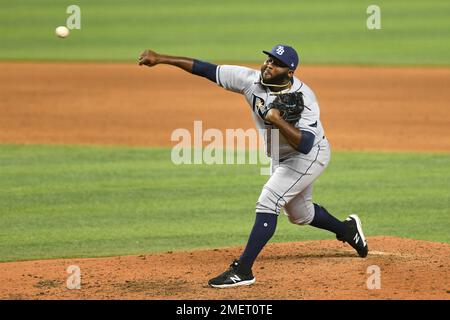 This is a 2021 photo of Shane McClanahan of the Tampa Bay Rays baseball  team. This image reflects the Tampa Bay Rays active roster as of Monday,  Feb. 22, 2021 when this