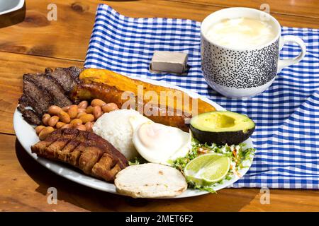 Tasty Paisa Tray; Typical Dish In The Region Of Antioqueña / Colombia. Stock Photo