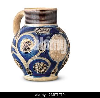 German stoneware. Westerwald. 16th-17th century. Stock Photo