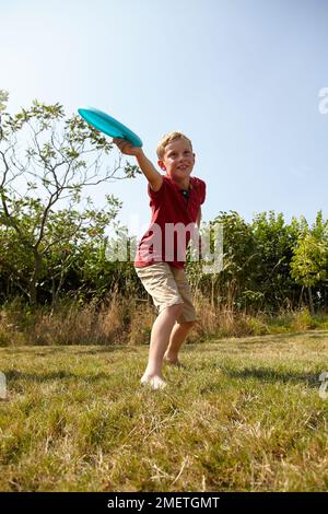 Playing frisbee Stock Photo