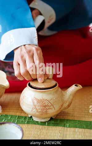 The Tea Book, Korean Tea Ceromony Stock Photo