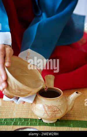 The Tea Book, Korean Tea Ceromony Stock Photo