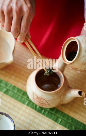 The Tea Book, Korean Tea Ceromony Stock Photo