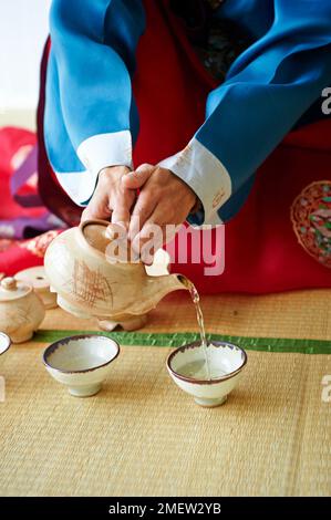 The Tea Book, Korean Tea Ceromony Stock Photo