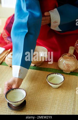 The Tea Book, Korean Tea Ceromony Stock Photo