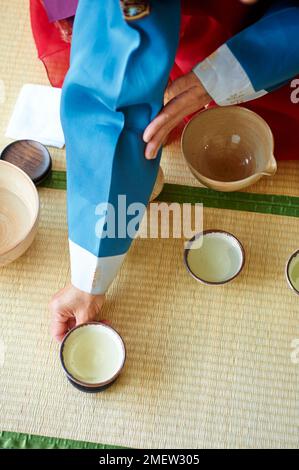 The Tea Book, Korean Tea Ceromony Stock Photo