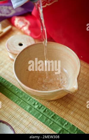 The Tea Book, Korean Tea Ceromony Stock Photo