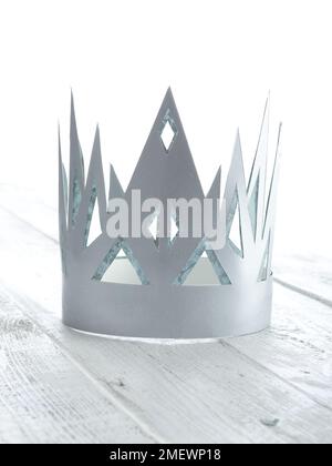 Papercraft Paper crown steps Stock Photo