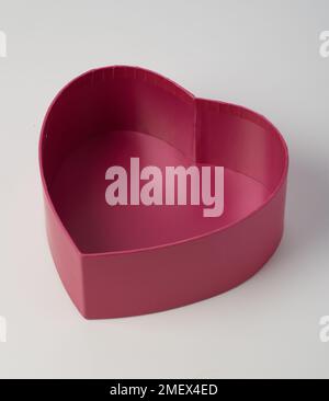 Open heart shaped box Stock Photo