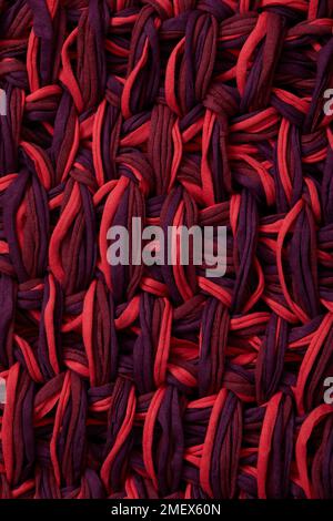 Arm Knitted Rug detail Stock Photo