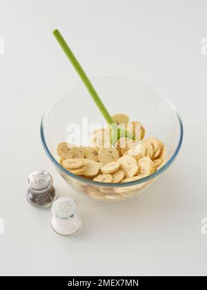 Plantain chips and dips Stock Photo