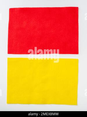 Red and yellow felt Stock Photo