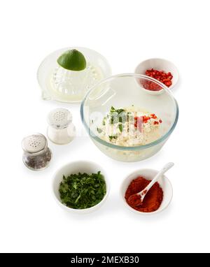 Plantain chips and dips Stock Photo