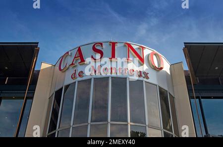 The Casino de Montreux on the banks of Lake Geneva in Montreux - Switzerland. Stock Photo