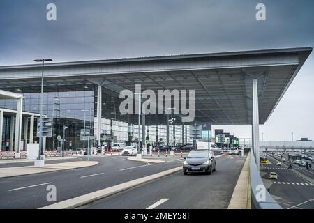 Hauptgebäude, Terminal 1, Flughafen BER, Berlin-Brandenburg, Deutschland Stock Photo