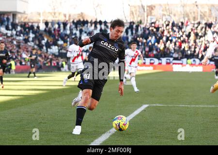 Madrid, Spain. 21st Jan, 2023. Mikel Oyarzabal (Sociedad) Football/Soccer : Spanish 'La Liga Santander' match between Rayo Vallecano 0-2 Real Sociedad at the Estadio de Vallecas in Madrid, Spain . Credit: Mutsu Kawamori/AFLO/Alamy Live News Stock Photo