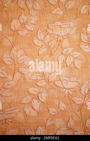 Vintage wallpaper with flower design Stock Photo