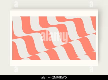 Pattern with optical illusion. Abstract wavy background. 3d Vector illustration. Stock Vector