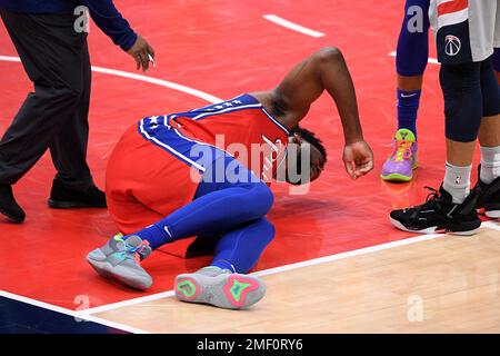 Joel Embiid Philadelphia 76ers Game-Used #21 White Earned Jersey from  Game 6 of the Eastern