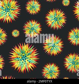 Seamless pattern with flowers. Floral stylish modern wallpaper. 3d vector illustration. Stock Vector