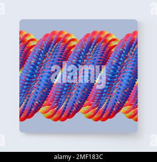 Array with dynamic particles. Vector art illustration. Composition with motion effect. Stock Vector