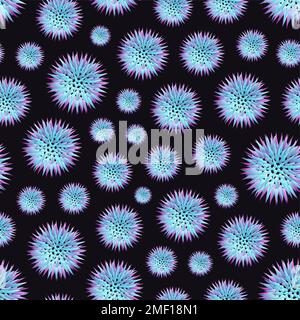 Seamless pattern with flowers. Floral stylish modern wallpaper. 3d vector illustration. Stock Vector