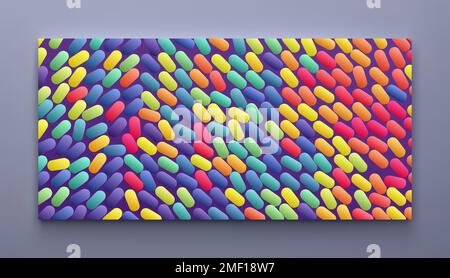 Abstract background with color ovals. Vector illustration. Stock Vector