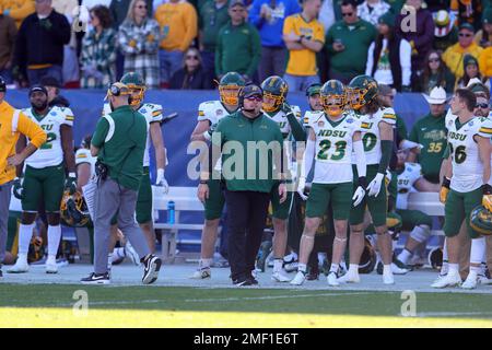 North Dakota State Bisons head coach Matt Entz during the fourth quarter of the 2023 NCAA Division I FCS National Championship Game at Toyota Stadium Stock Photo