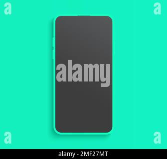 Realistic Modern Smartphone Technology Vector Mockup Template Stock Vector